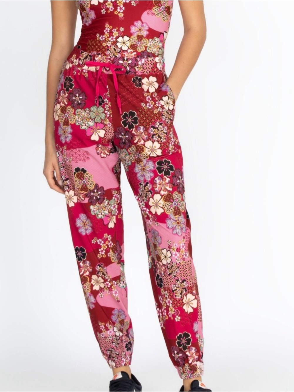 Johnny Was Active Yama Floral Track Jogger Pants XS NWT